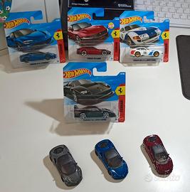 Lotto Hot Wheels Ferrari 4 in blister+3 sciolte