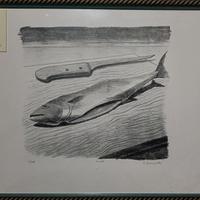 Litografia SU PIETRA GRASSELLI STEFANO 35X50