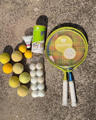 Set 2 Racchette da Tennis + Palline + Accessori