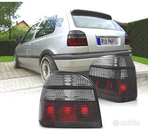FANALI VOLKSWAGEN VW GOLF 3 91-97 ROSSO AFFUMICATO