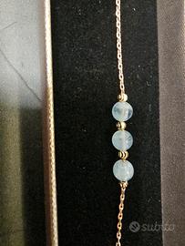 Bracciale Minimalista  con Acquamarina 