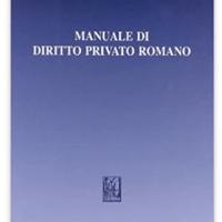 Manuale di diritto privato romano Copertina flessi