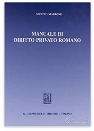 Manuale di diritto privato romano Copertina flessi