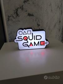 Lampada Led Lightbox Squid Game Insegna