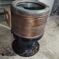 lavatrice vintage con cestello in rame
