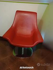 Poltrona girevole, in pelle, Bontempi casa