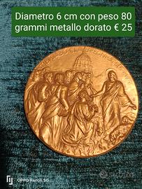 Medaglia dorata grammi 80 