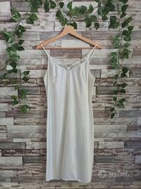SOTTOVESTE VINTAGE tg. 46 PIZZO E FIORELLINI ROSA