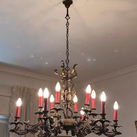 Lampadario in bronzo anni 60 vintage