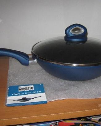 Pentola Wok antiaderente Bialetti diametro 28 cm