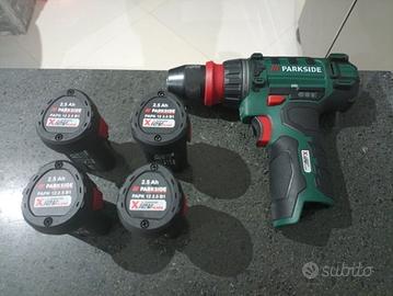 Trapano e batterie 12v parkside 