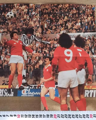 Poster Juventus - Perugia anni 80 Gaetano Scirea