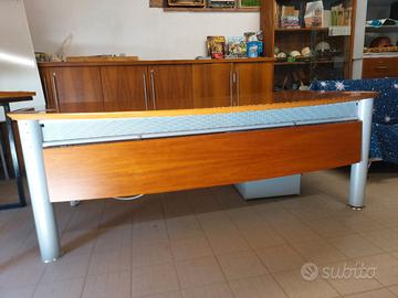 scrivania ufficio metallo legno con cassettiera