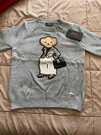Maglione grigio RL con orsetto