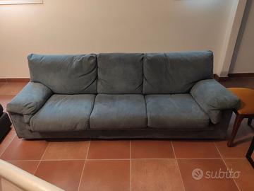 Divano Alcantara azzurro