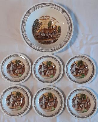 Ceramica inglese Myott set da 6 macedonia dessert