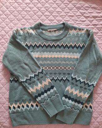 Maglione verde pastello-morbido e comodo