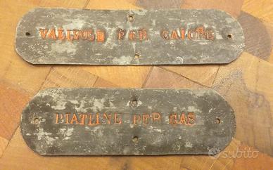 Targhette officina d'epoca
