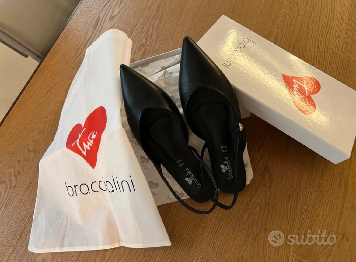 Ballerine braccialini slingback pelle nere 39 Abbigliamento e Accessori In vendita a Treviso