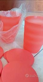 2 bicchieri grandi 350ml tupperware chiusura ermet