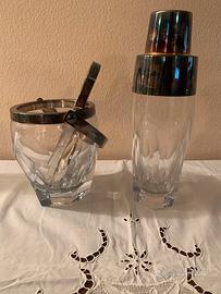 Shaker e secchiello ghiaccio in cristallo