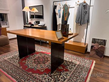 TAVOLO RETTANGOLARE IN LEGNO E FERRO