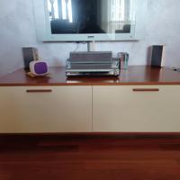 Mobile soggiorno porta TV, vetrina e mensole