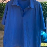Polo donna manica corta Marina Rinaldi blu tg L