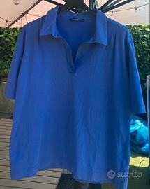 Polo donna manica corta Marina Rinaldi blu tg L
