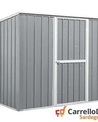 Casetta box giardino Acciaio 260x185 grigio chiaro