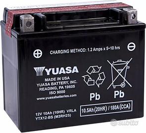 Yuasa YTX12-BS (WC), batteria senza manutenzione,