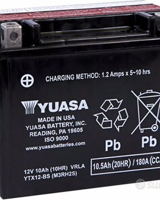 Yuasa YTX12-BS (WC), batteria senza manutenzione,