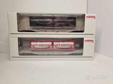Marklin 47137 set 2 vagoni per container, NUOVI
