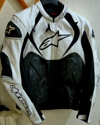 Giubotto in pelle motociclista 