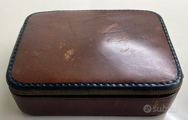 Beauty Case da Viaggio vintage in Pelle