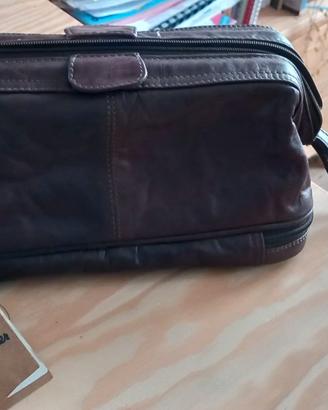 Beauty Case / Borsetta Portatrucco in Pelle Gusti