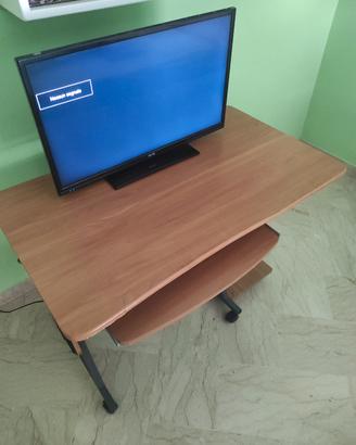 Scrivania porta PC/TV con televisione inclusa