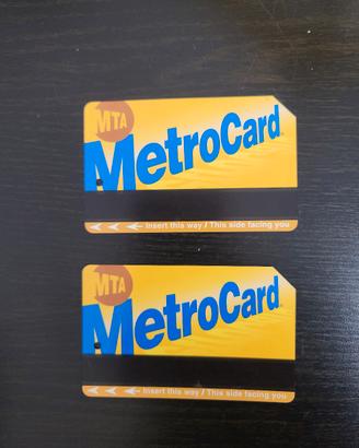 MTA MetroCard New York - Set da 2 - Originali