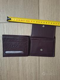 Portafoglio in vera pelle nero