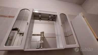 SPECCHIO CONTENITORE BAGNO CON DUE PENSILI LUCIDO