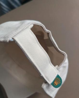 cappello bianco con visiera Rolex