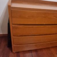 cassettiera 4 cassetti colore ciliegio