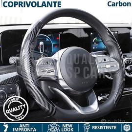 COPRIVOLANTE Auto Sportivo Effetto FIBRA CARBONIO