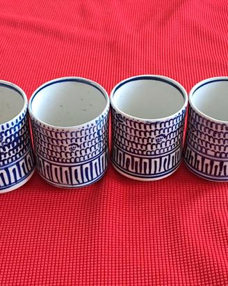 4 tazzine giapponesi Nozoki porcellana Edo Meiji