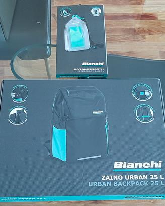 Zaino Urban 25 L e Sacca Waterproof 2 L Bianchi