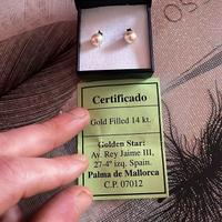 Orecchini golden star perle di palma de mallorca