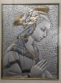 Capezzale con bassorilievo in argento 925