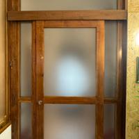 Porta  a vetri scorrevole fatta a mano. 150x270