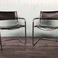 Coppia sedie anni 70 stile Mart Stam