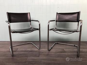 Coppia sedie anni 70 stile Mart Stam